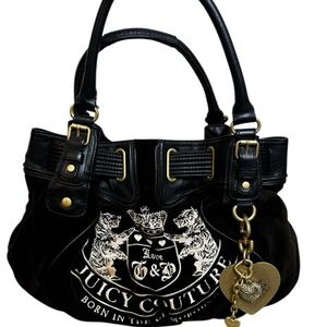 Juicy Couture Vintage Royal Scottie Velour Shoulder Bag